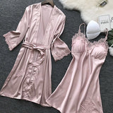 Camisola e Robe Manga Rosa » Glamour • Coleção Durma Com Os Anjos